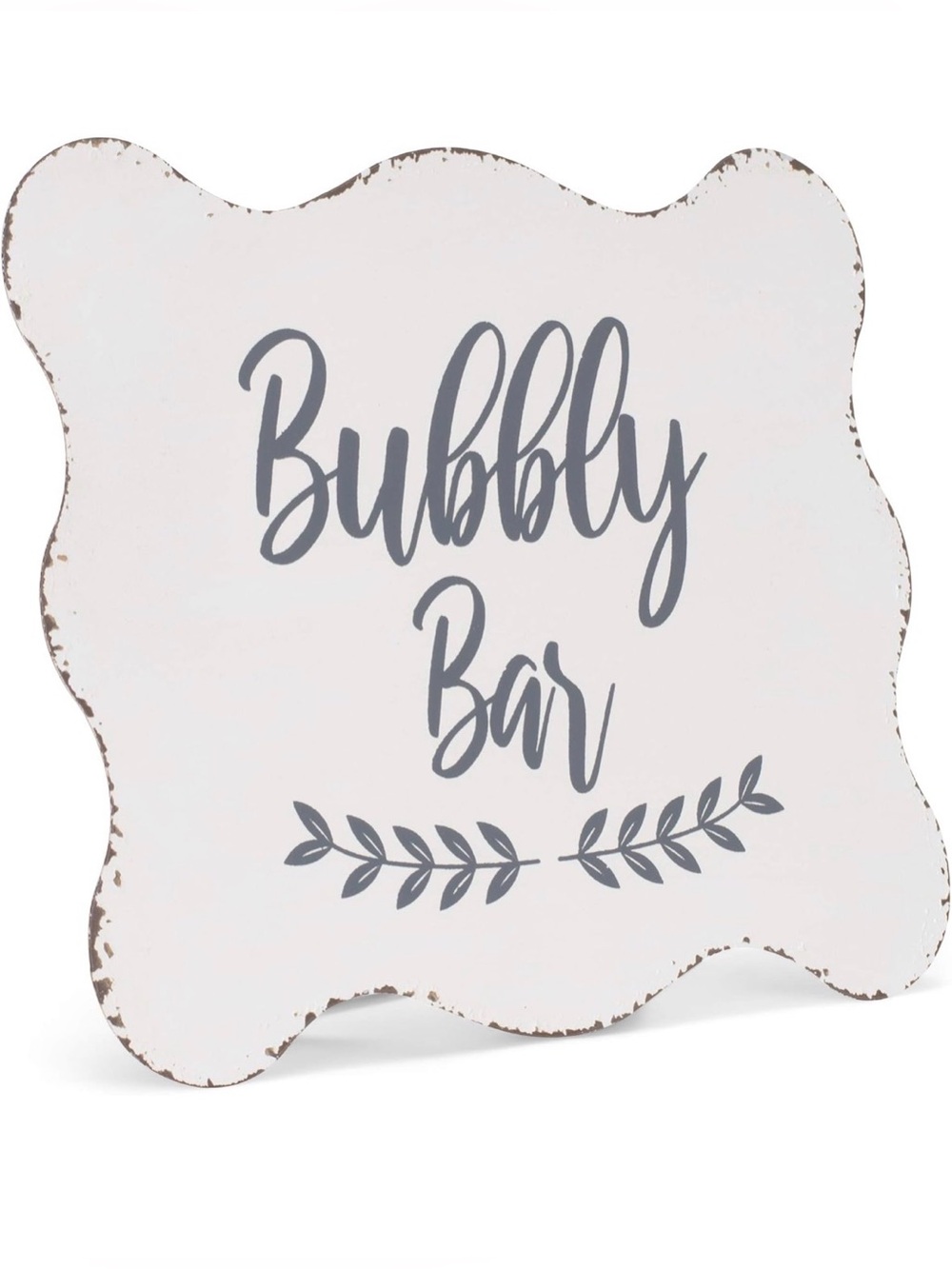 Bubbly Bar Distressed Metal Sign, 10" x 8"
